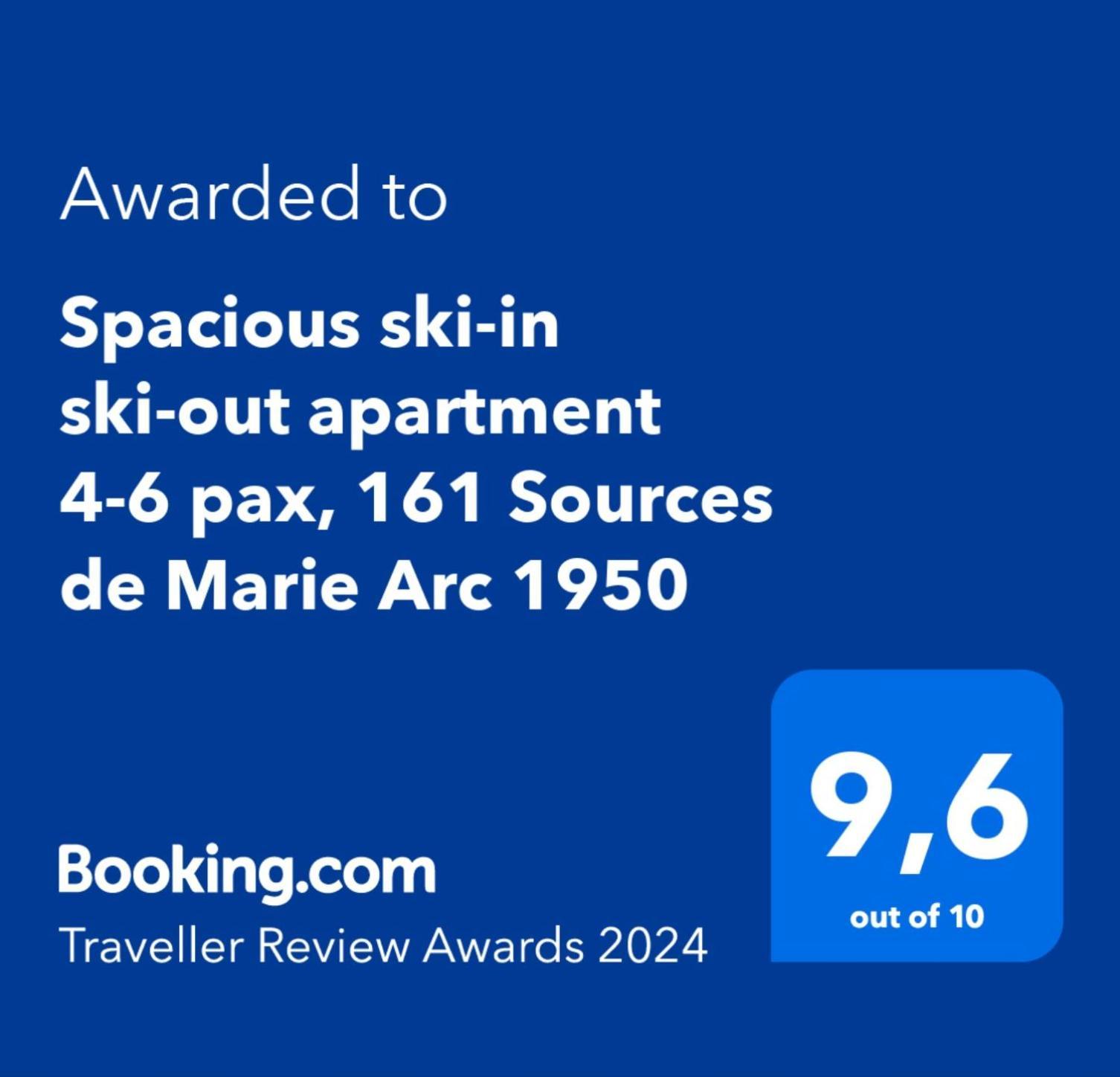 Spacious Ski-In Ski-Out Apartment 4-6 Pax, 161 Sources De Marie Arc 1950 Les Arcs  Exterior foto
